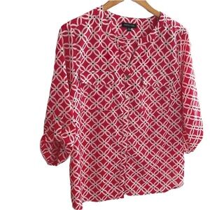 NOTATIONS pink&white  top size (XL )GUC..